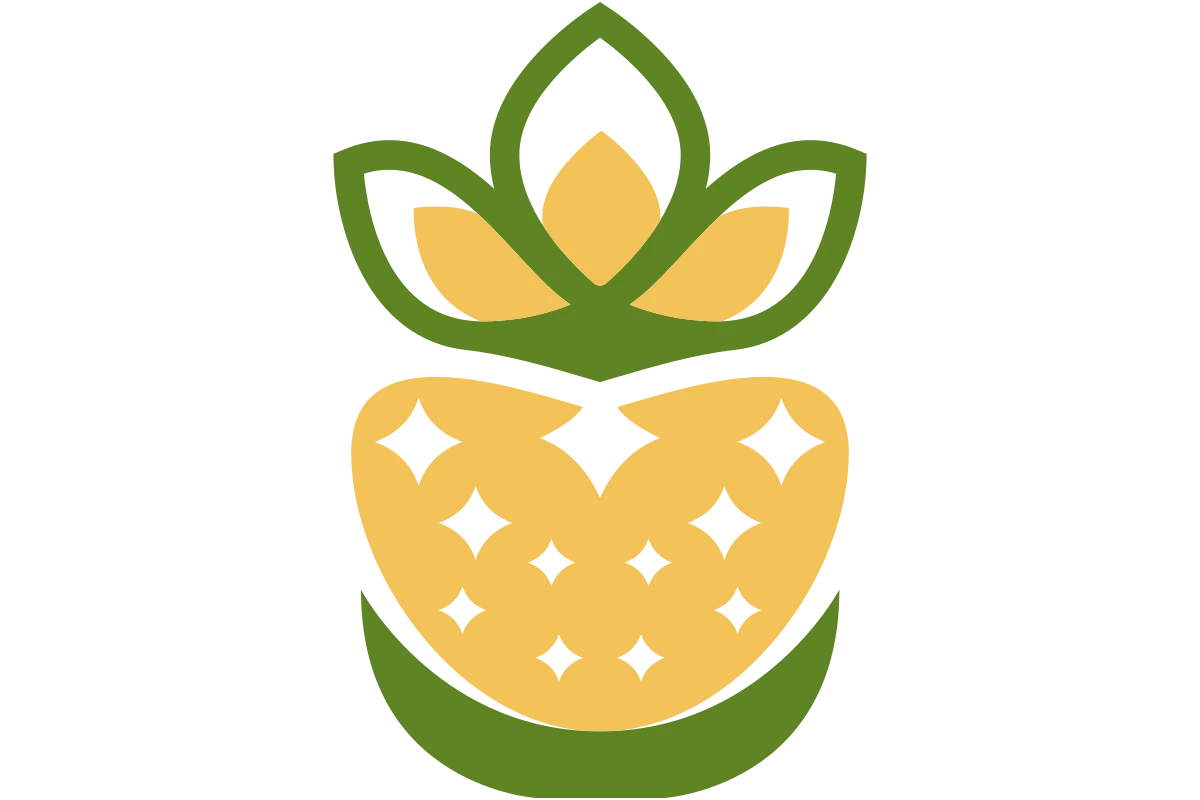 Minimalist Pineapple Icon for Healthy Food Delivery