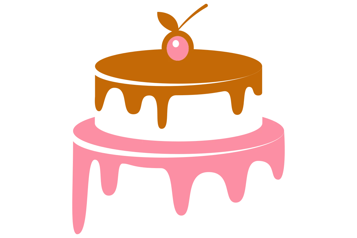 Delicious Modern Cake Illustration for Bakeries and Events