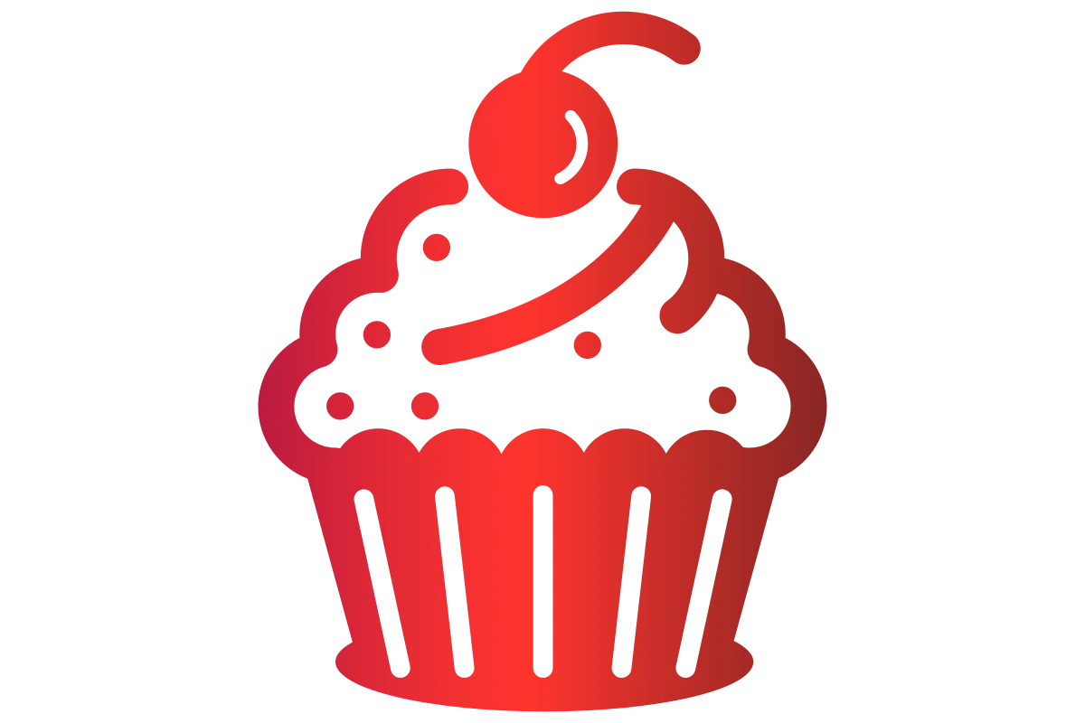 Delicious Cupcake Icon for Bakeries and Desserts