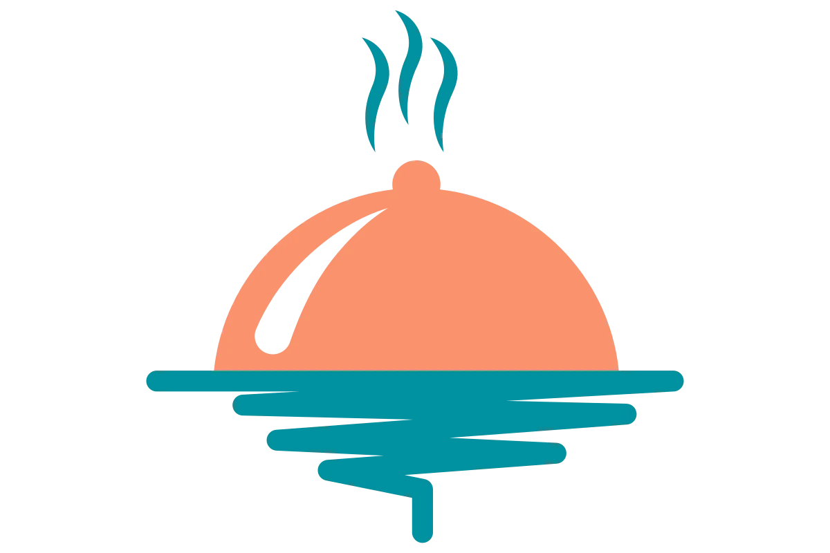 Modern Restaurant Logo with Food and Steam Elements