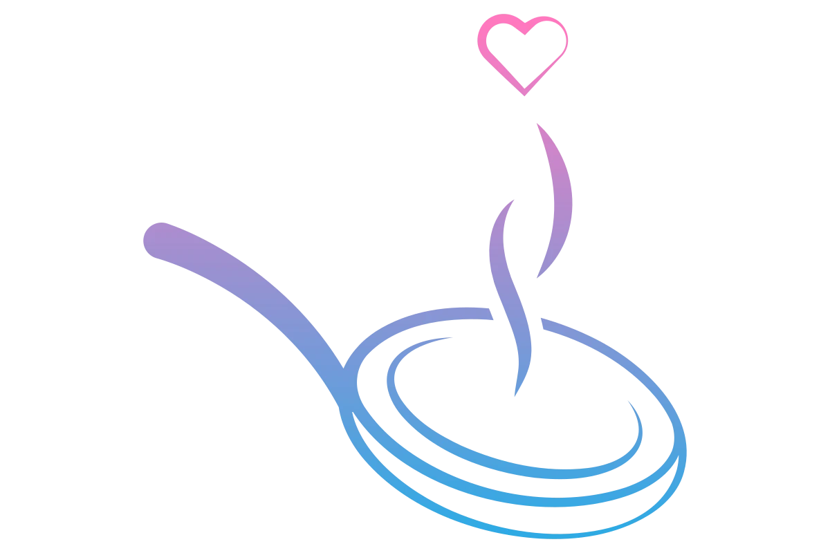 Modern Culinary Logo with Heart and Steam for Cafes