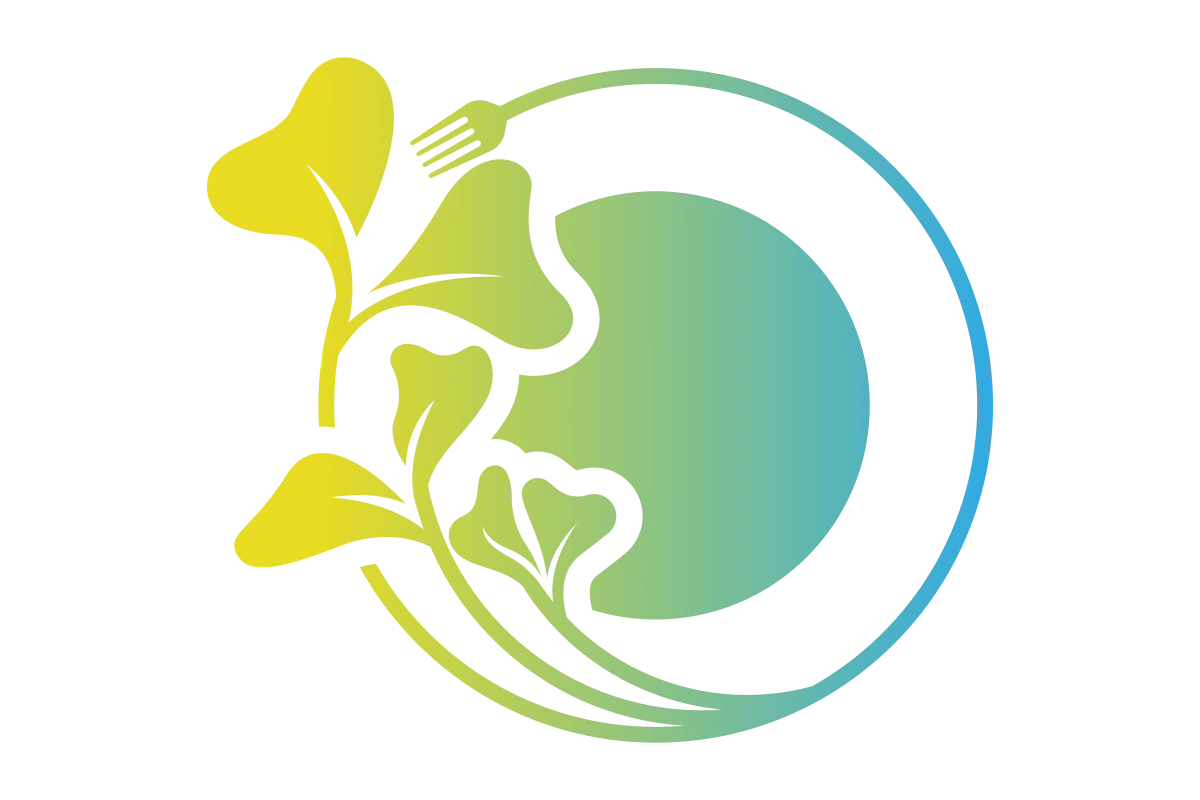 Eco-Friendly Cafe Logo with Nature and Fresh Food Elements
