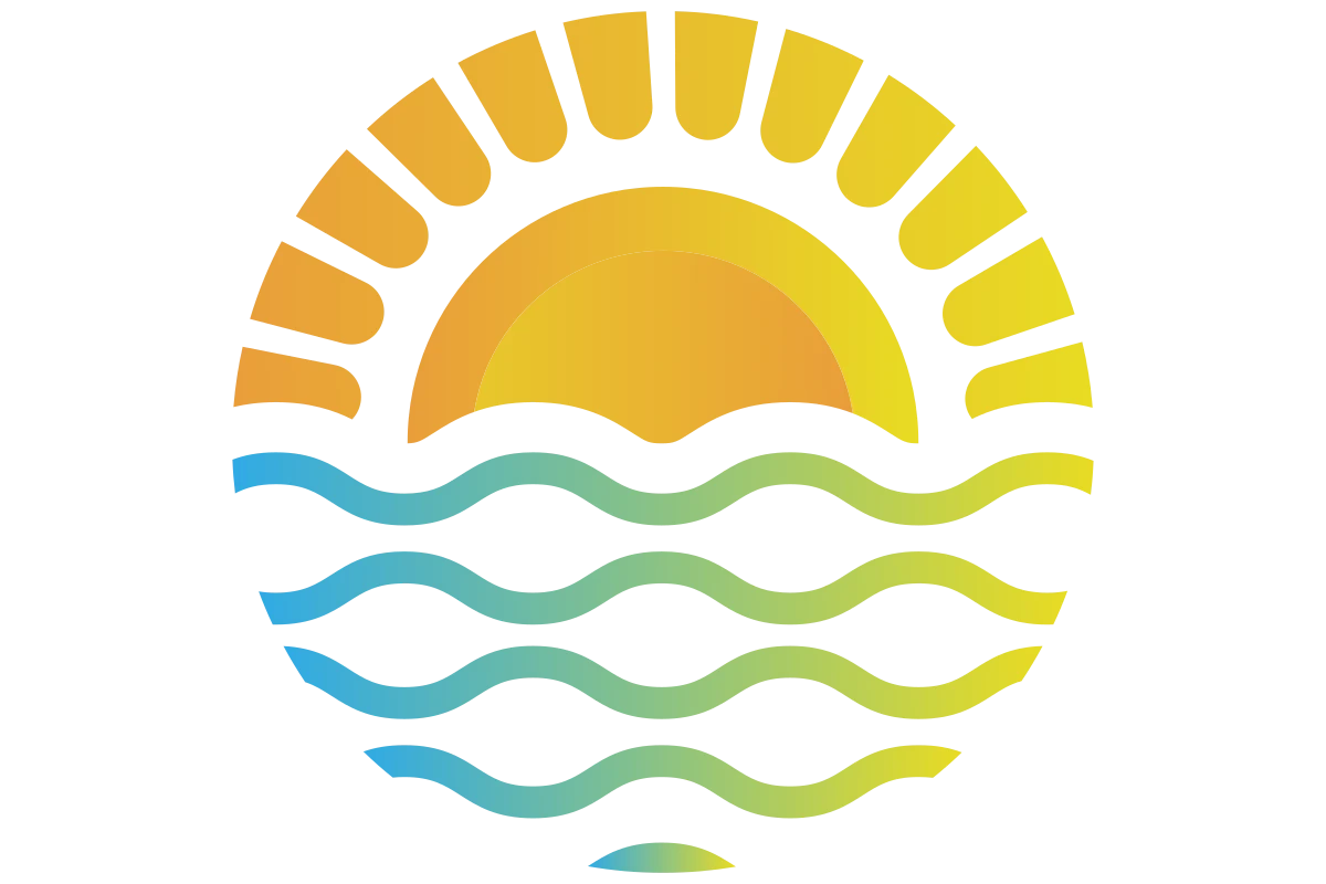 Vibrant Sunrise Over Ocean - Travel Agency Logo