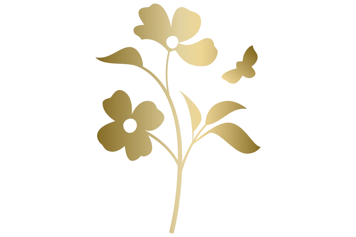 Elegant Flower and Butterfly Visual for Beauty and Nature
