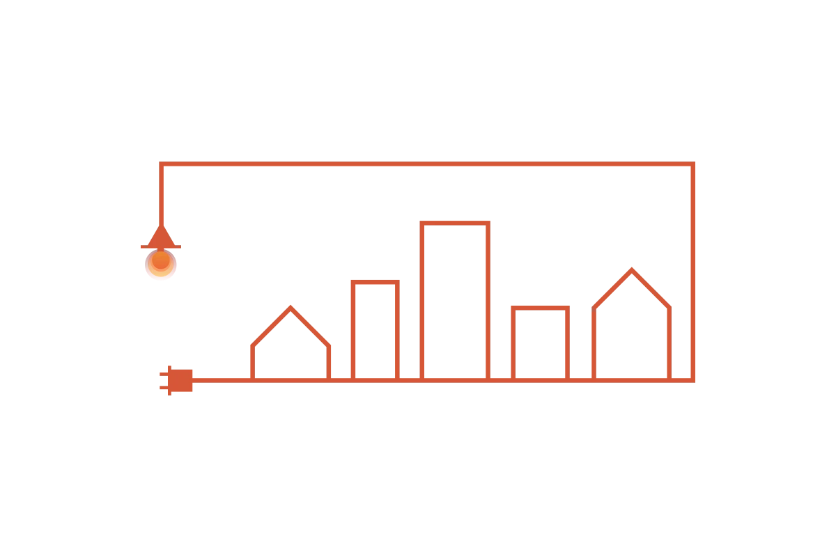 Modern Electrical Concept with Urban Elements