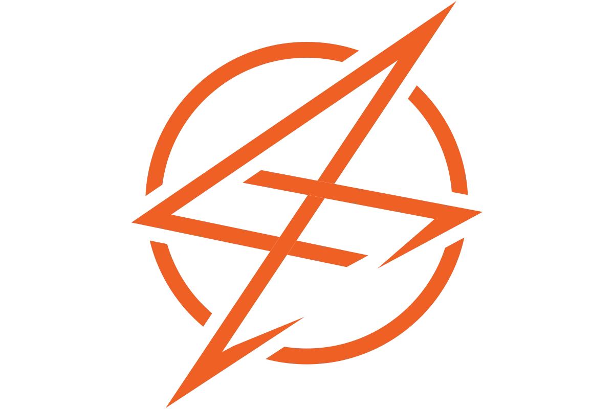 Dynamic Electric Abstract Symbol in Orange