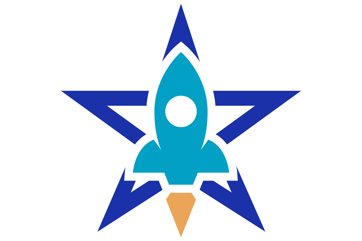 Dynamic Rocket Star Logo for Innovative Ventures