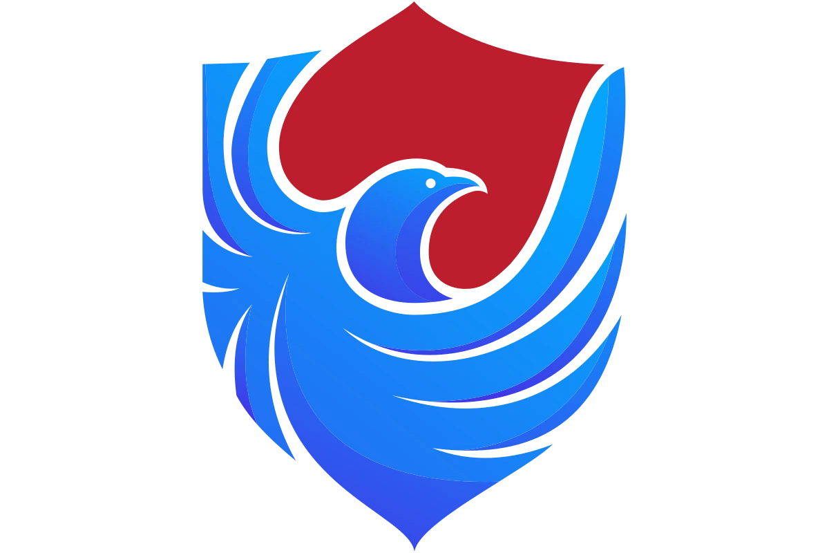 Strong and Modern Phoenix Shield Logo for Security