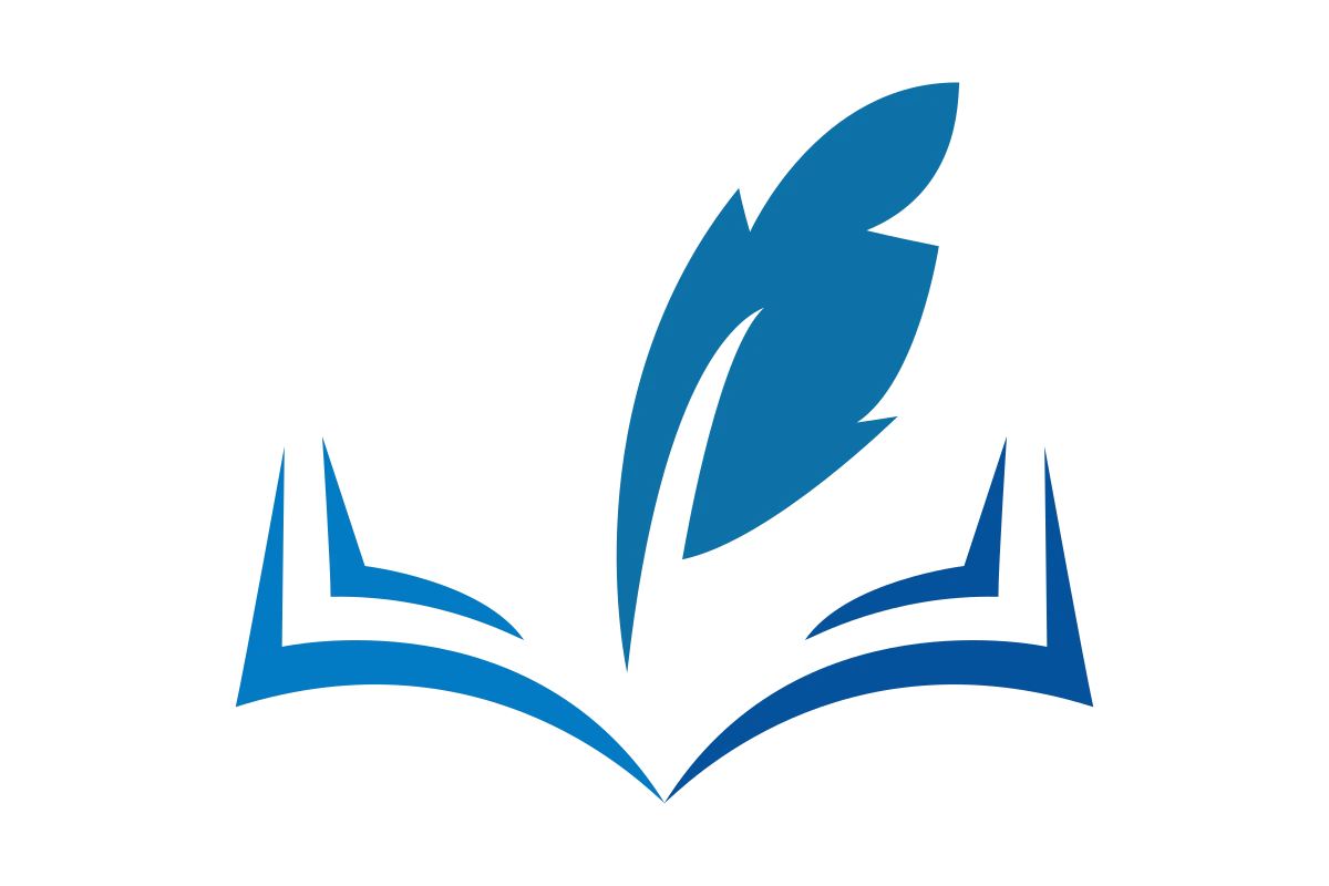 Innovative School Logo Featuring Book and Feather