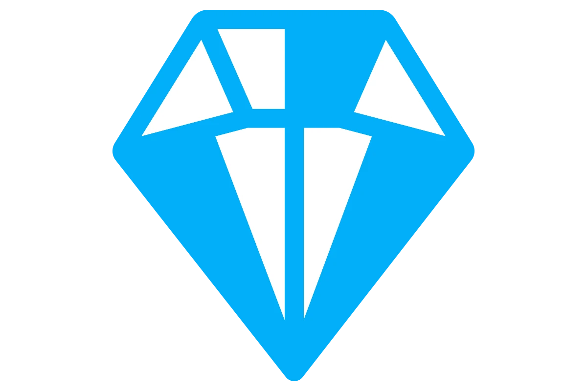Elegant Blue Diamond Icon for Luxury Jewelry Brand