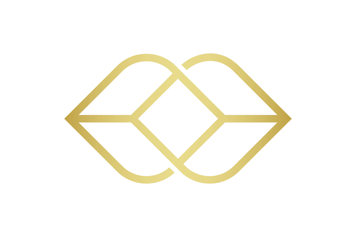 Luxurious Abstract Jewelry Logo Design in Gold
