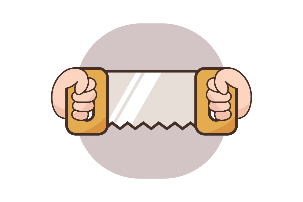 Handyman Mascot with Saw – Strength and Skill