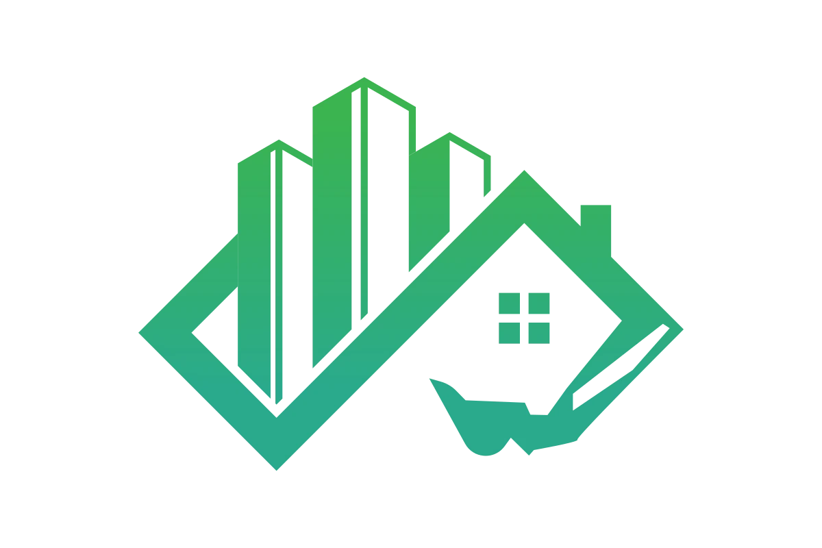 Modern Real Estate Growth Logo with Geometric Elements