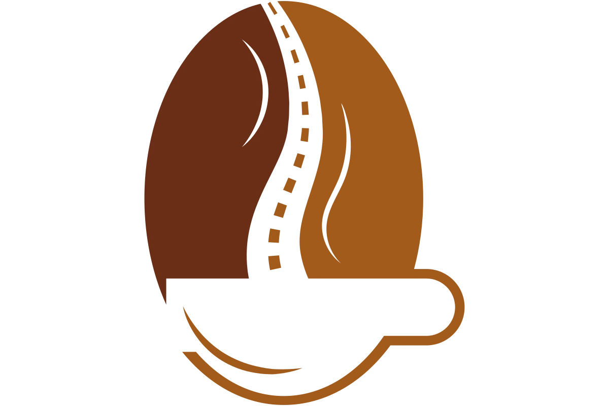 Modern Coffee Bean and Cup Graphic for Cafes