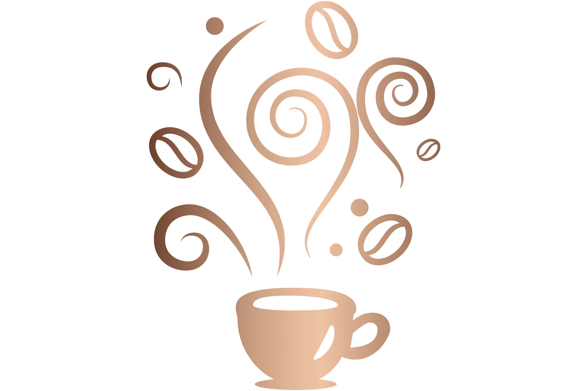 Elegant Coffee Cup with Aromatic Steam Illustration