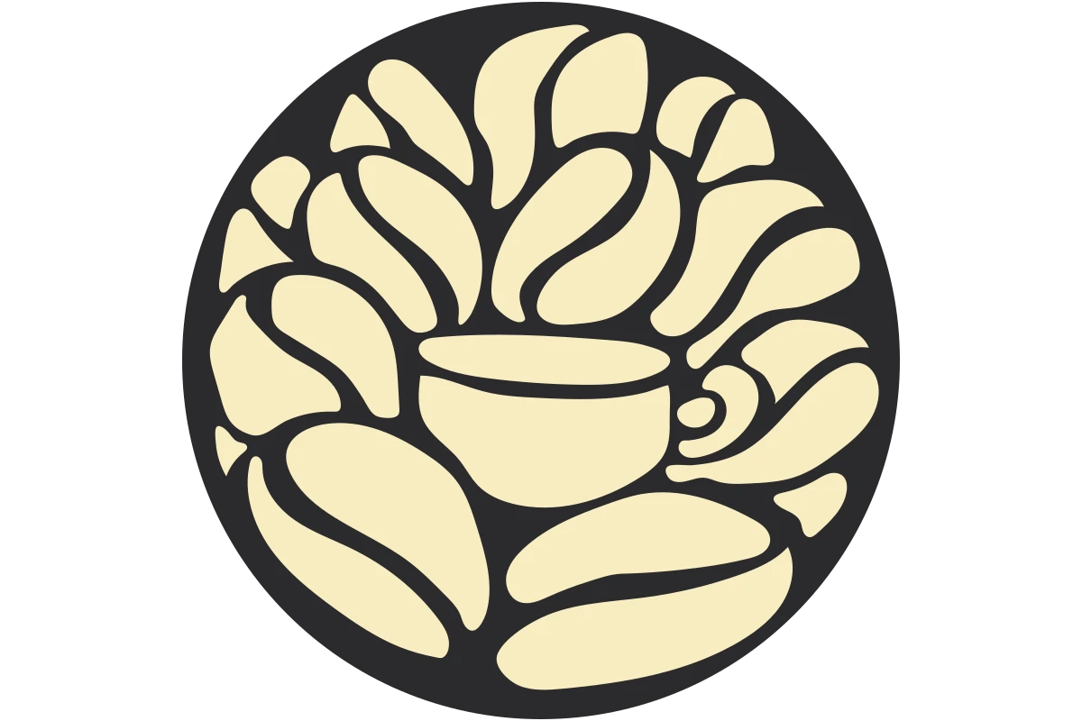 Artistic Coffee Cafe Logo with Modern Abstract Design