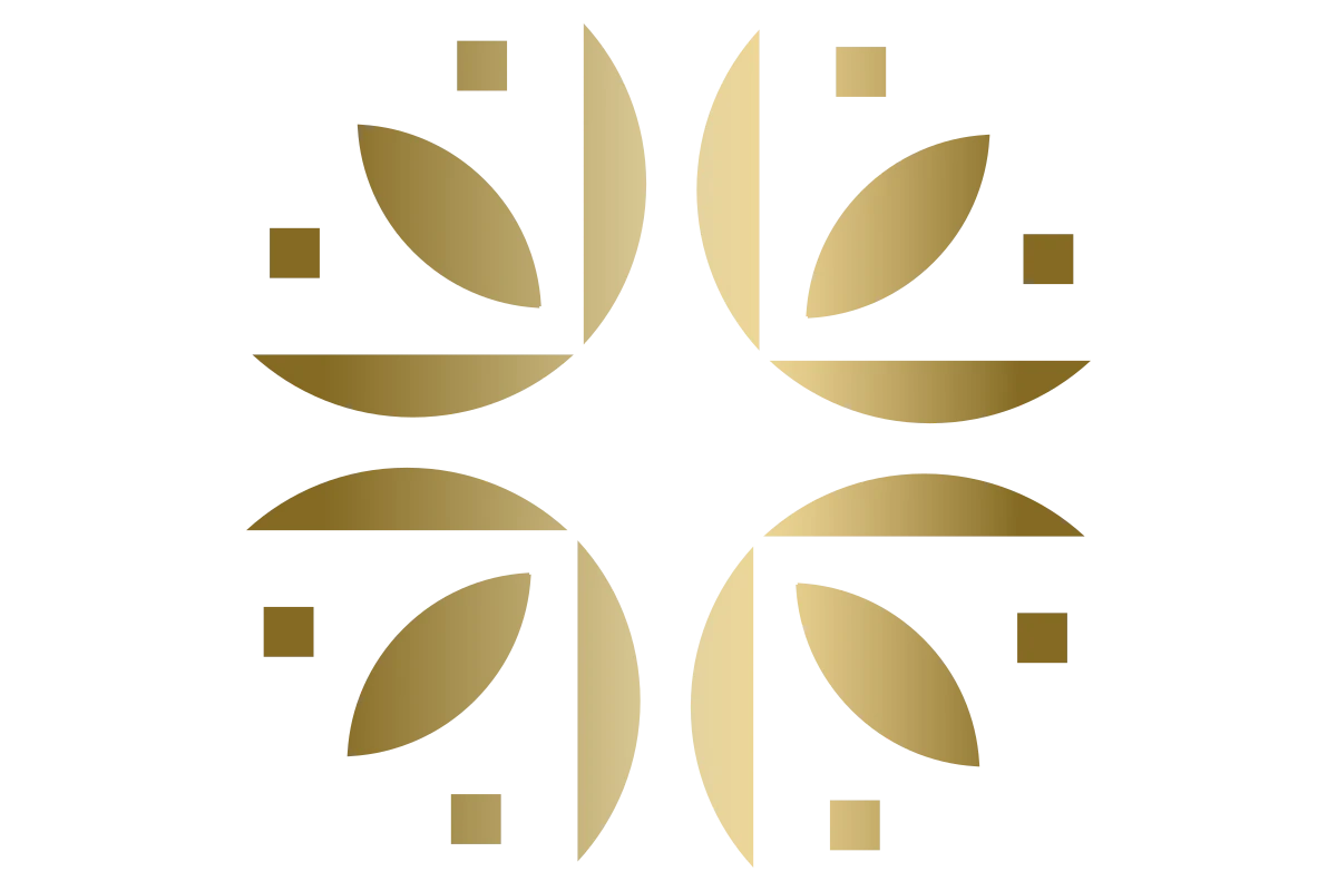 Elegant Luxury Abstract Design with Golden Leaves