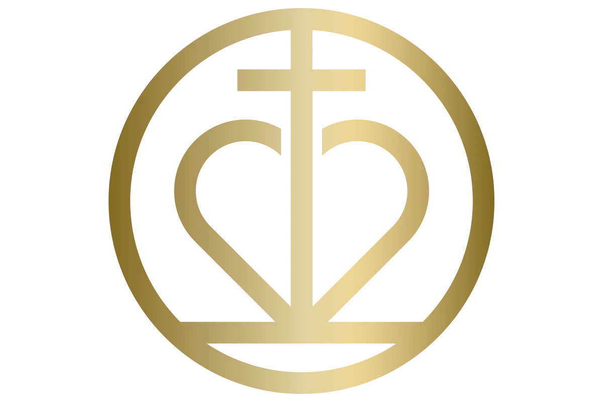 Modern Minimalist Church Logo with Heart and Cross