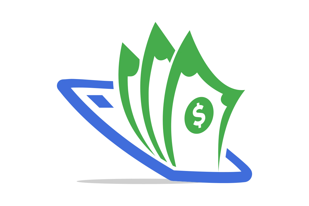 Modern Finance Symbol with Cash and Growth Elements