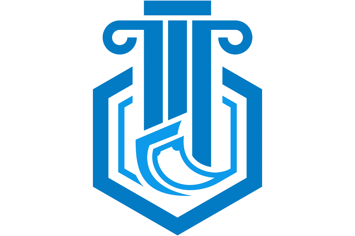 Modern Blue Abstract Shield for Auto Repair Services