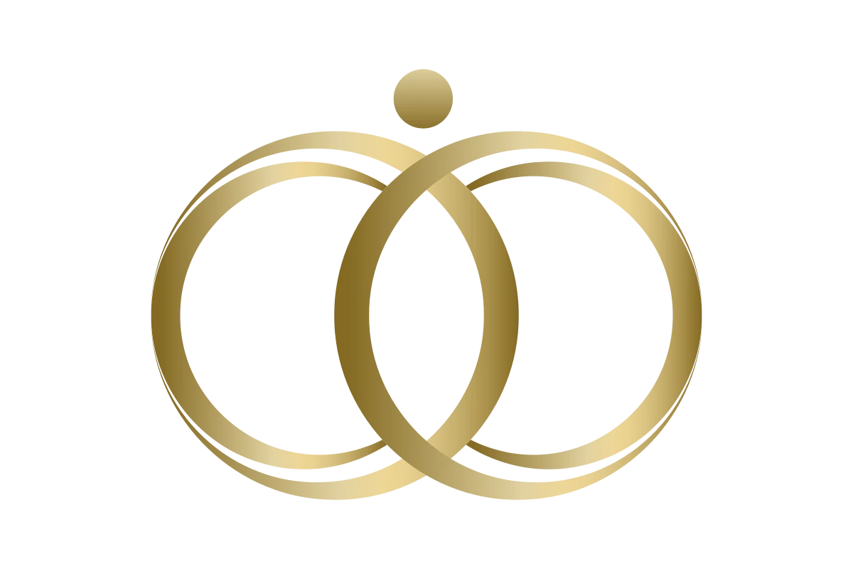 Elegant Wedding Event Planner Logo - Modern Gold Rings