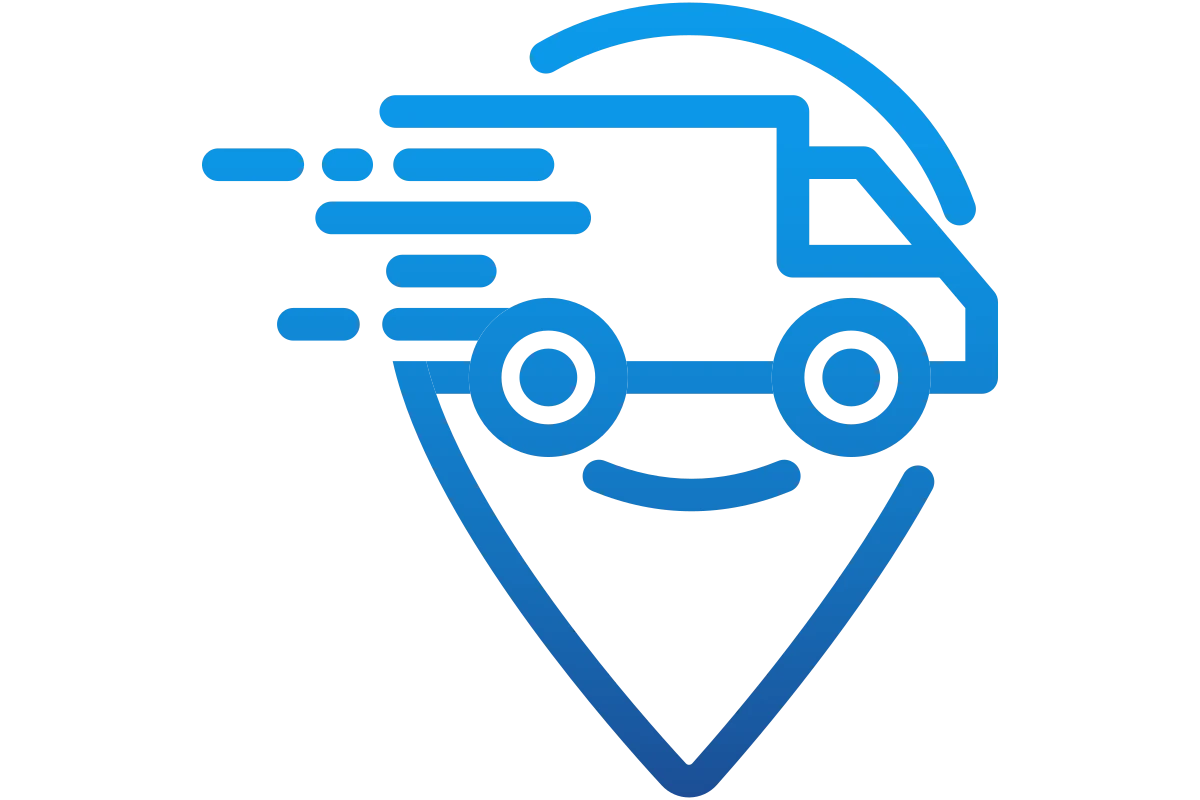 Fast Delivery Service Icon with Smiling Emblem