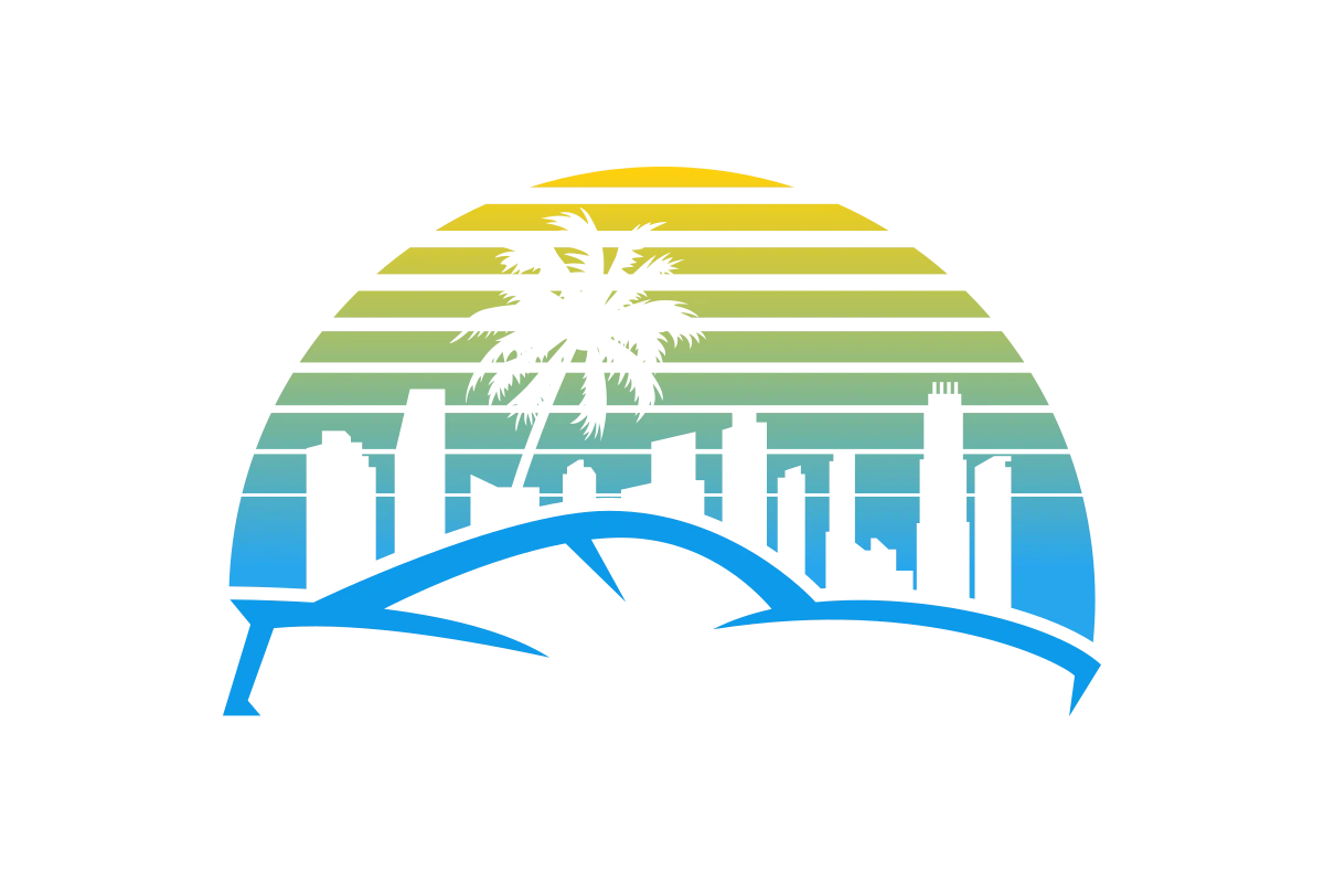 Tropical Travel Agency Logo | Modern Sunset Design