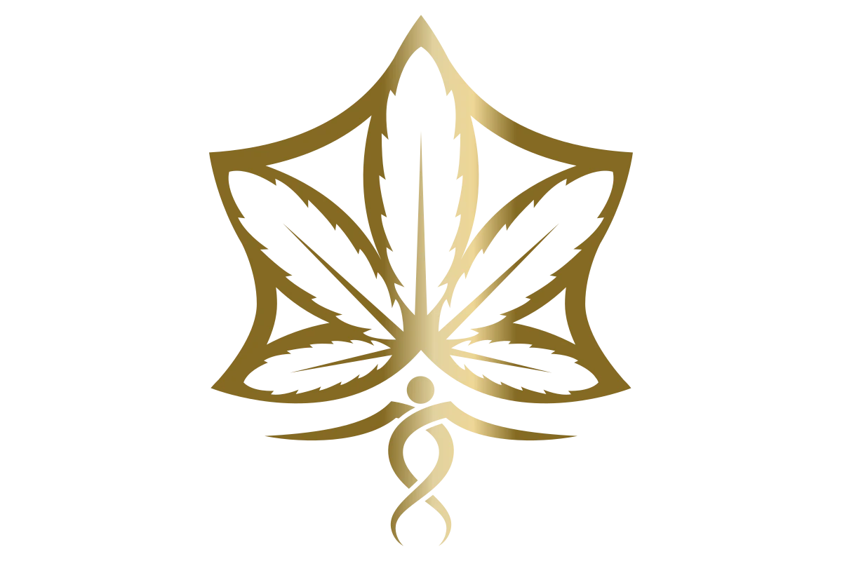 Elegant Cannabis Leaf Logo for Health and Wellness Brand