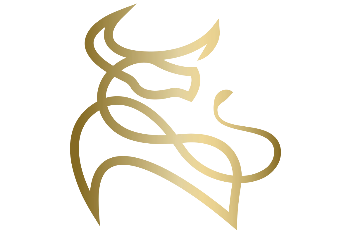 Elegant Bull Logo Symbolizing Strength and Power