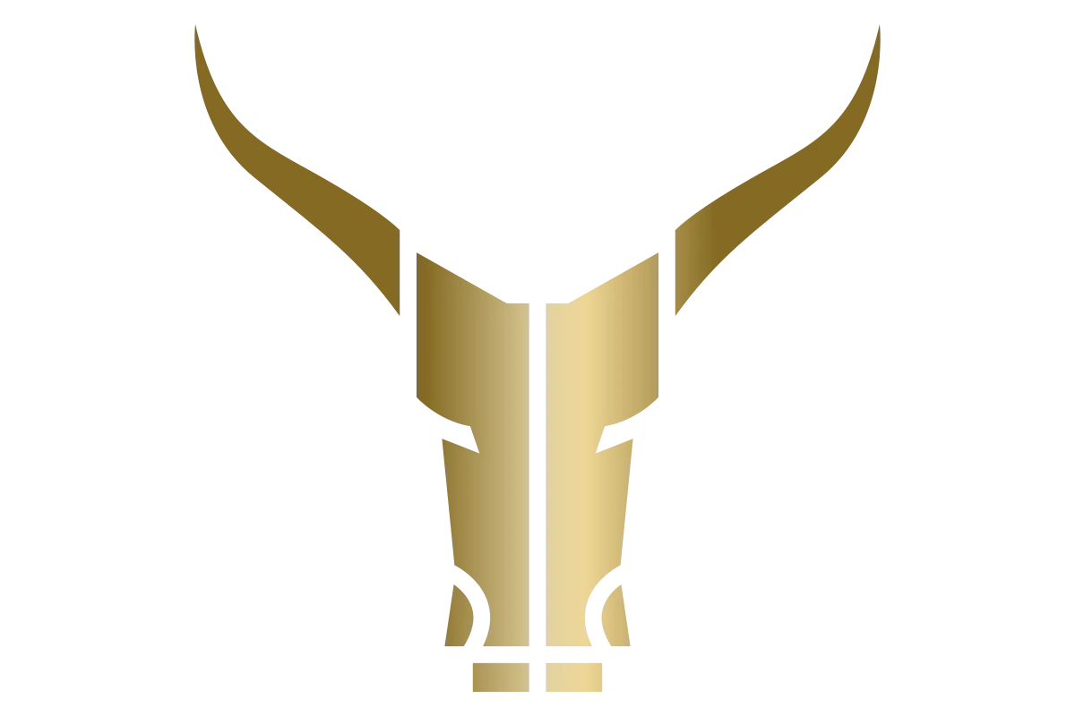 Stylized Bull Icon Emphasizing Strength and Power
