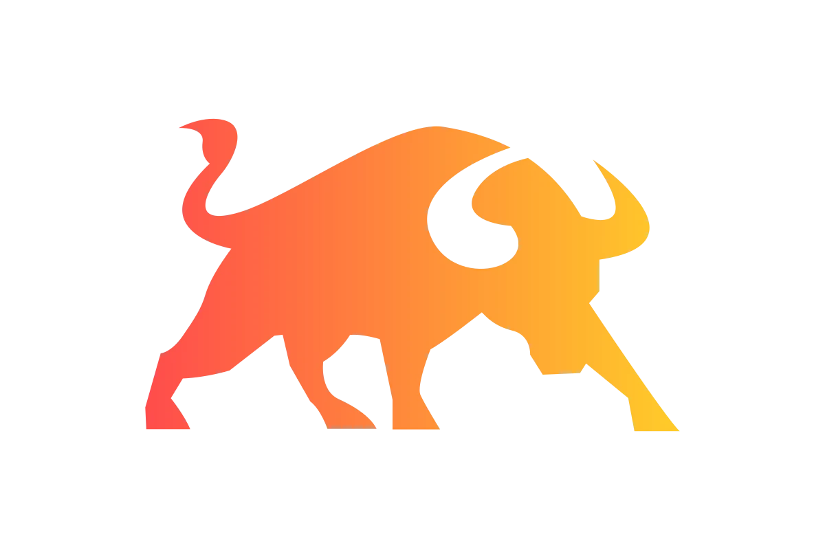 Powerful Bison Illustration in Modern Abstract Style
