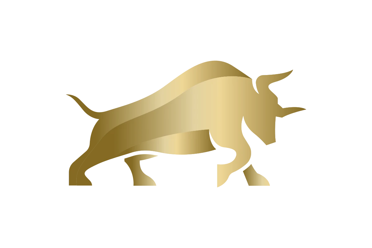 Elegant Gold Bull Symbol for Strength and Power