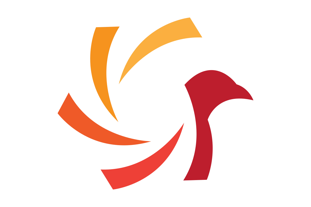 Innovative Phoenix Logo with Dynamic Color Flow