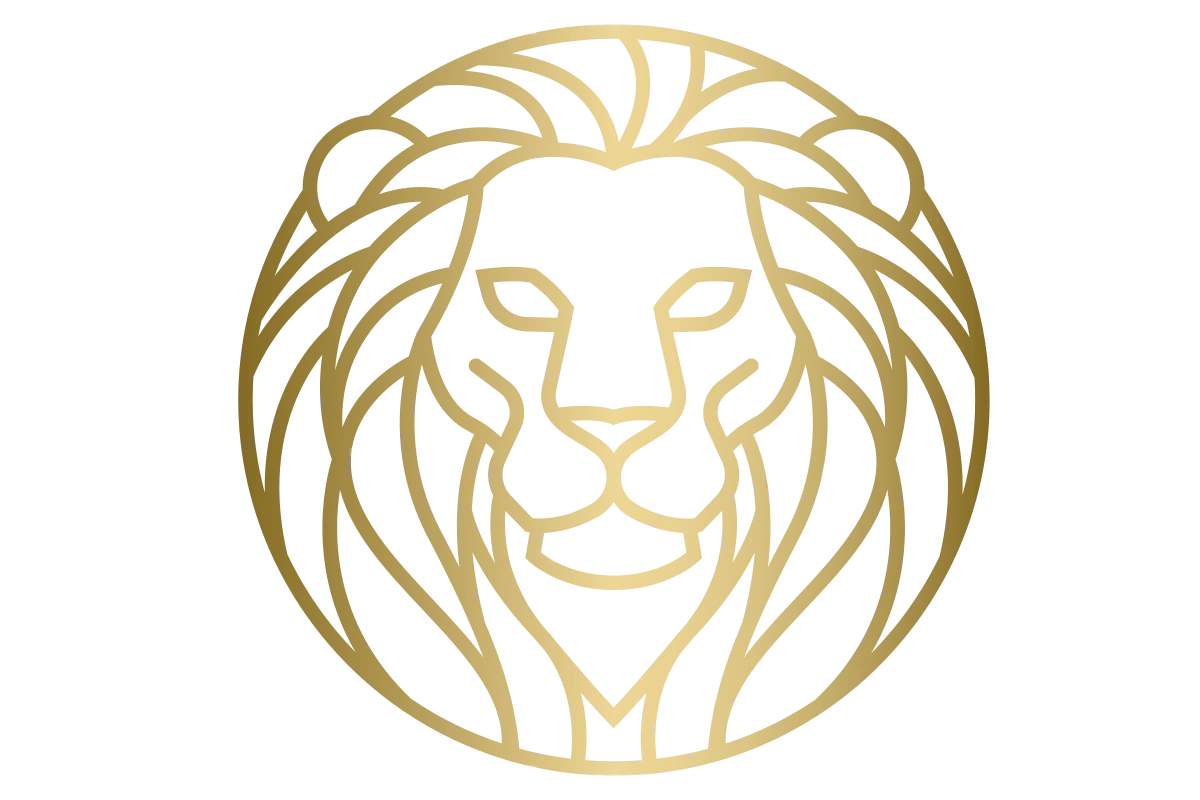 Elegant Lion Logo Symbolizing Strength and Royalty