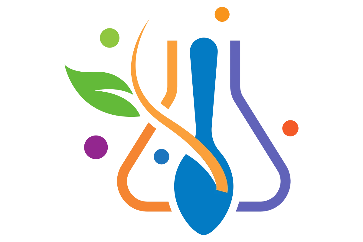 Modern Innovative Pharmacy Logo with Leaf and Beaker