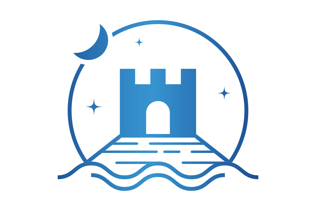 Elegant Hotel Castle at Night - Serene Urban Escape