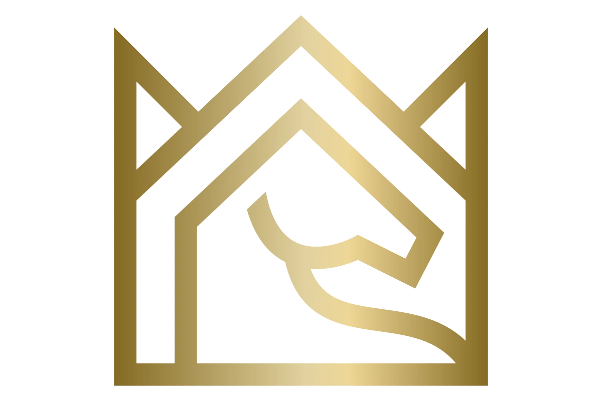 Luxury Real Estate Logo with Modern Gold Design