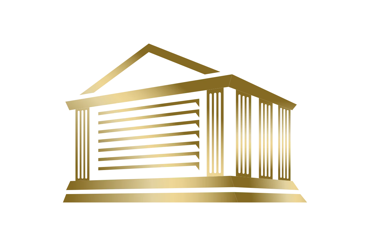 Luxurious Law Firm Logo with Golden Architectural Elements