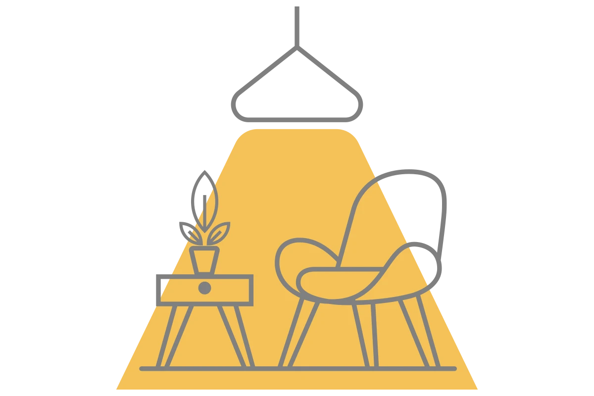 Modern Interior Design Illustration with Minimalist Style