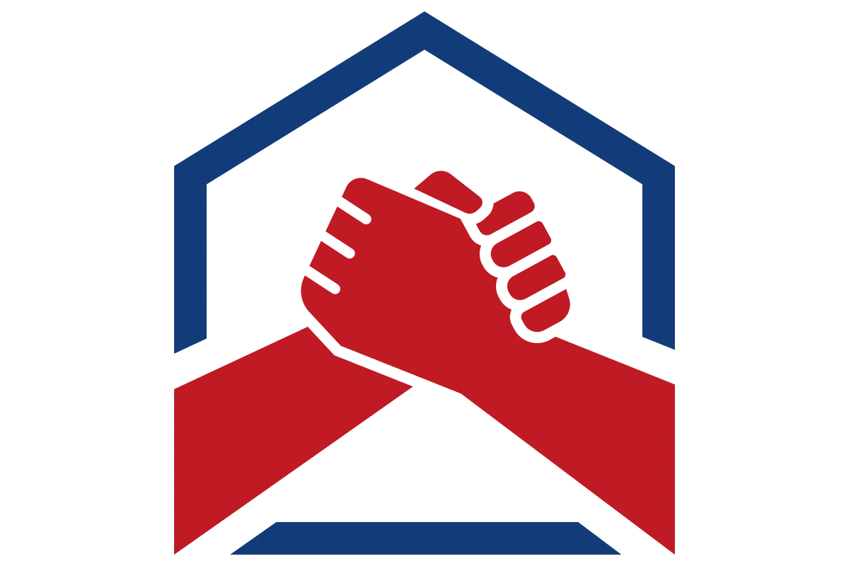 Community Handshake Logo Representing Unity and Support