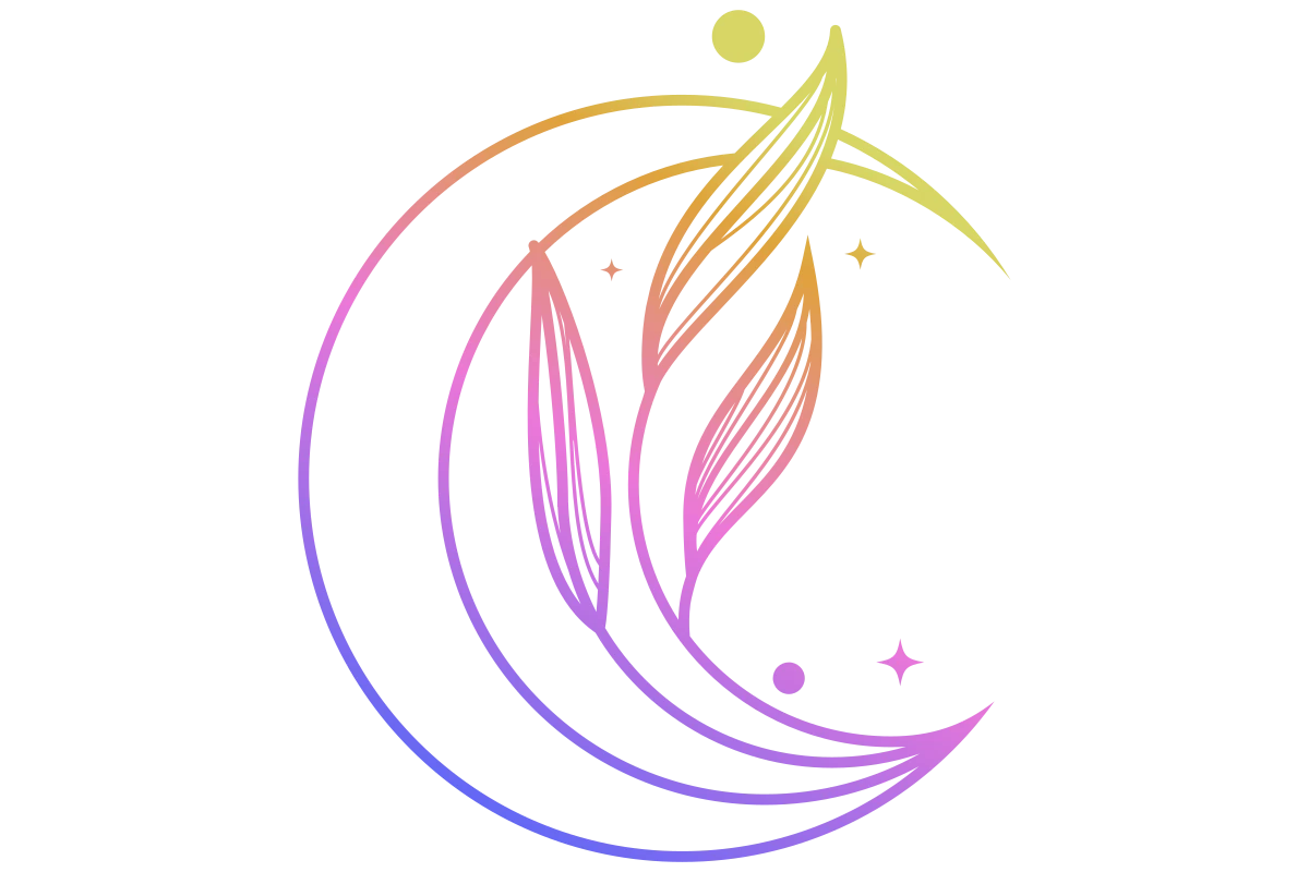 Elegant Spa Logo with Moon and Leaf Elements