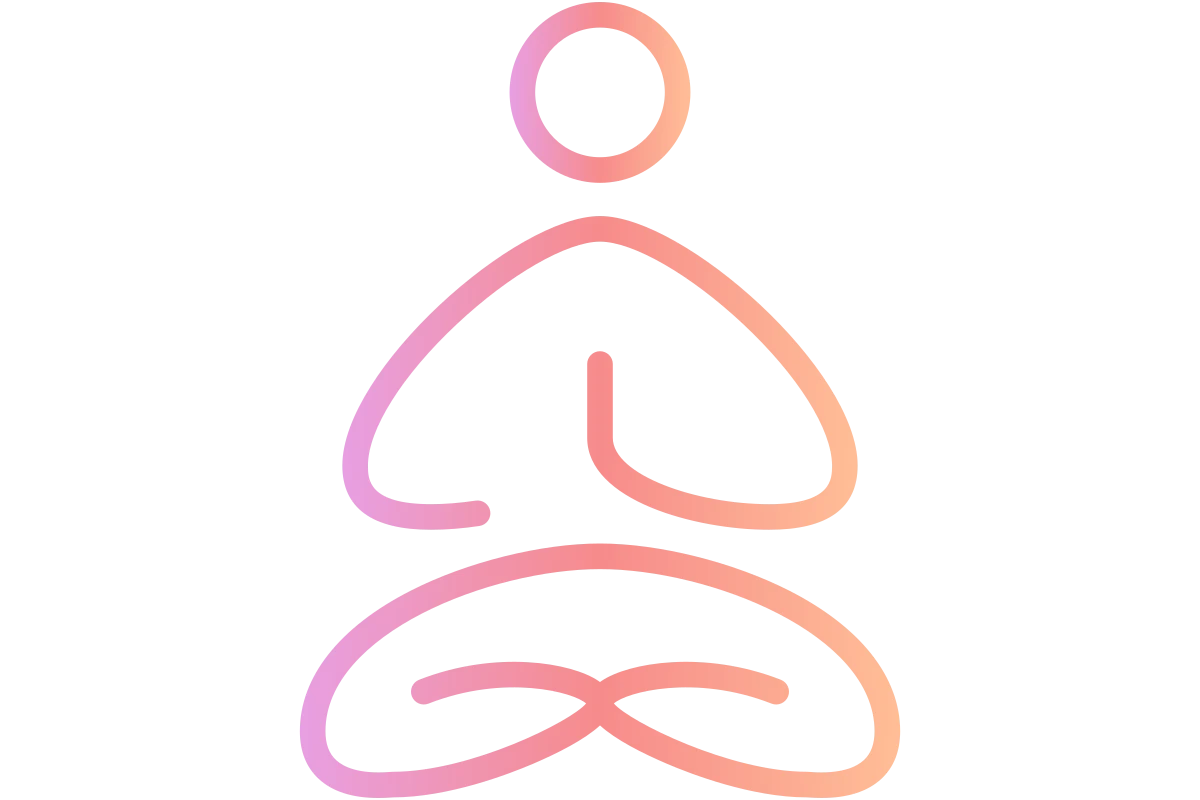 Minimalist Yoga Pose Icon for Wellness and Balance