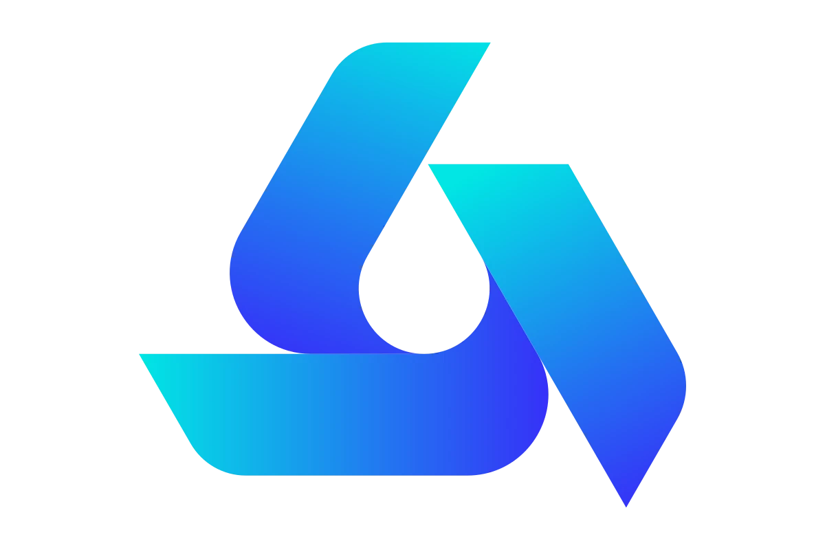 Dynamic Abstract Technology Logo with Modern Blue Gradient
