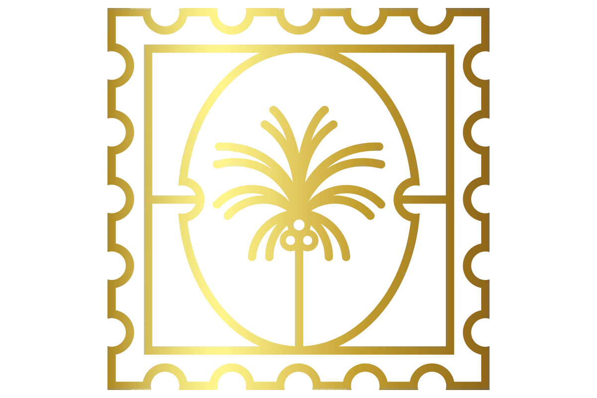 Elegant Gold Palm Tree Graphic for Nonprofit Community