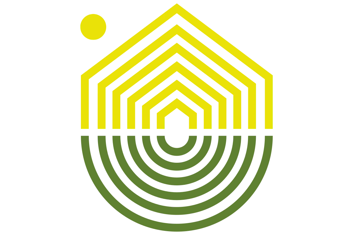 Eco-Friendly House Symbol with Modern Design Elements