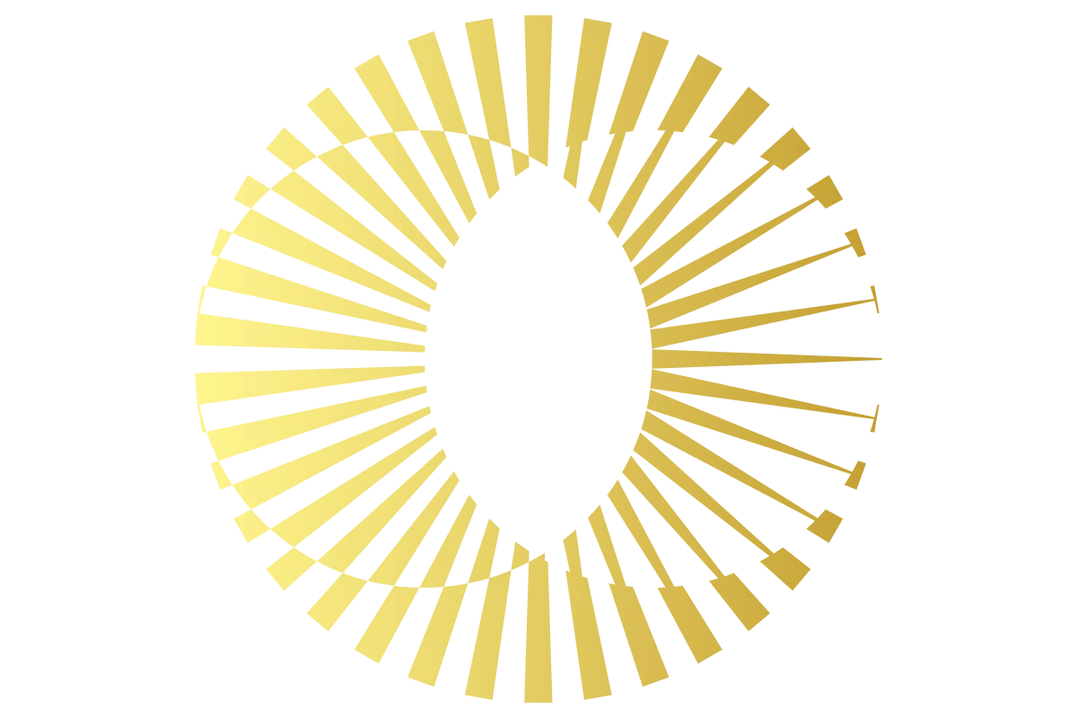 Luxurious Abstract Gold Logo with Radiating Lines