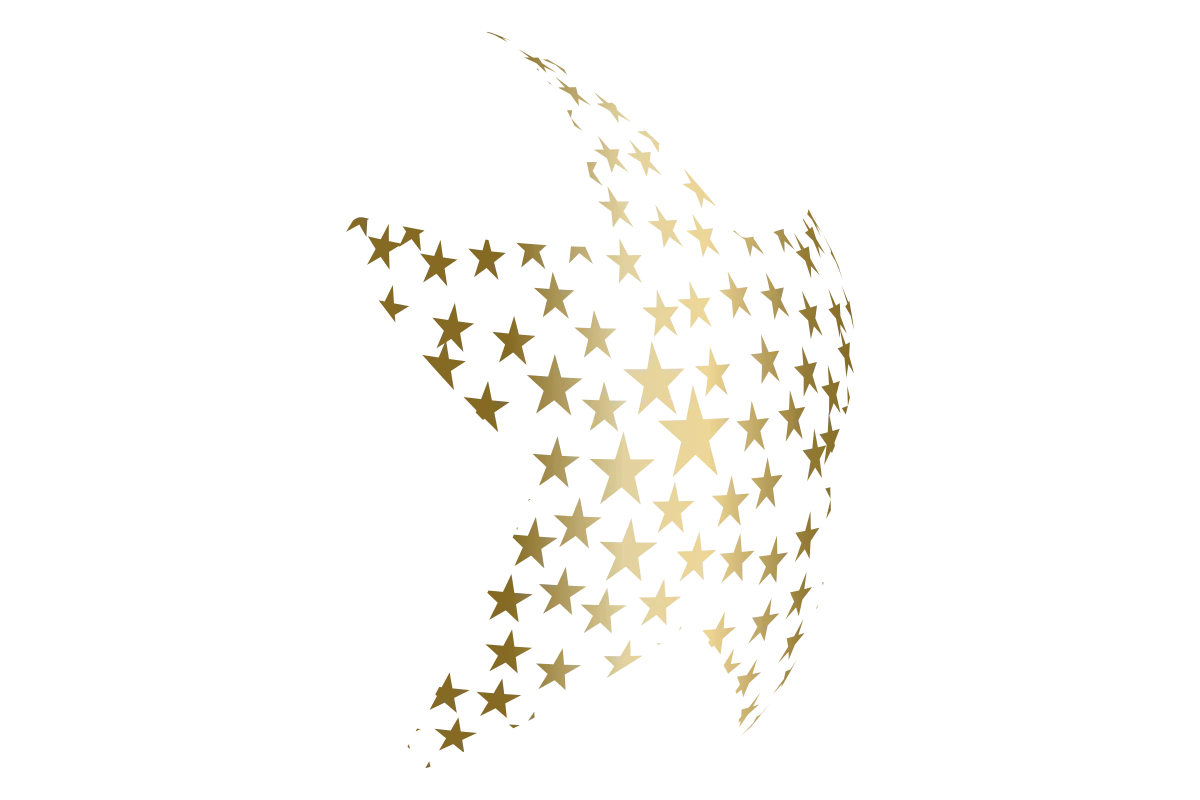 Elegant Gold Star Design for Luxurious Event Planning