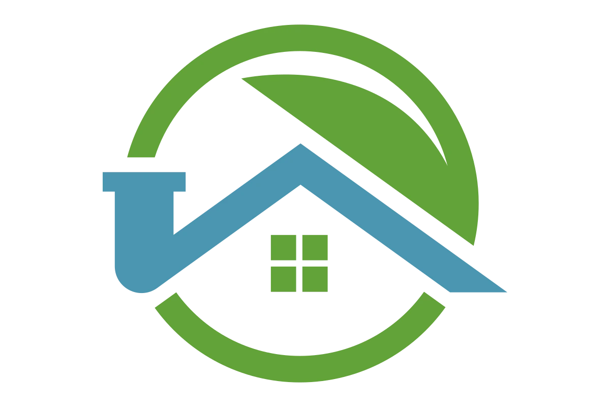Modern Roofing Logo with Green Elements for Security