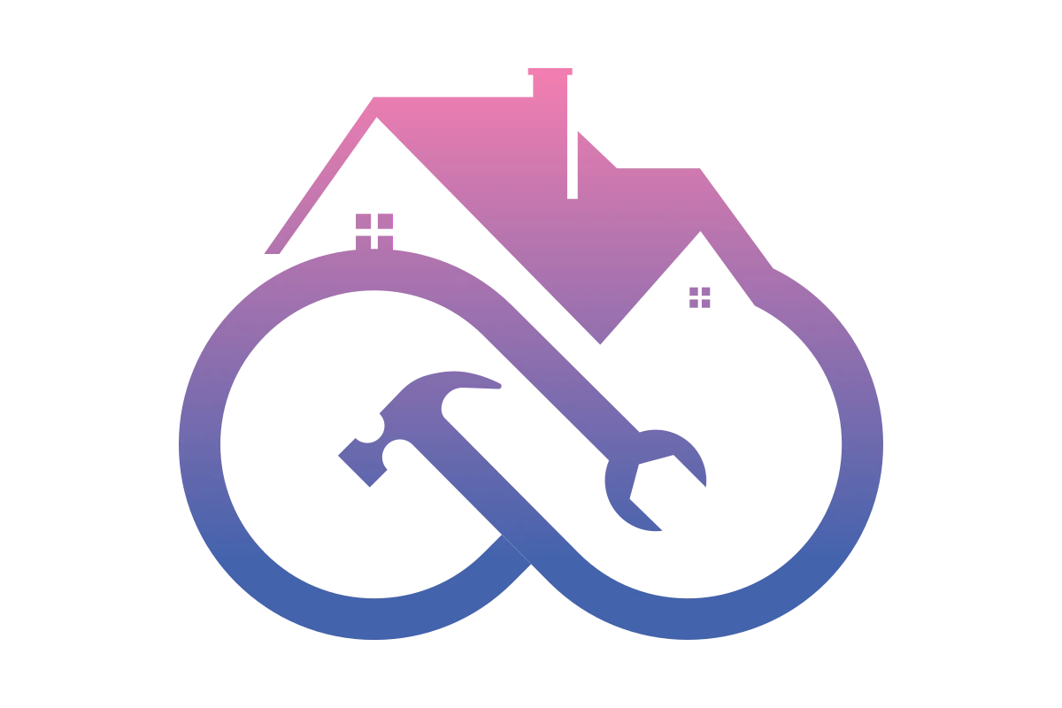 Modern Handyman Services with Unique Home Symbol