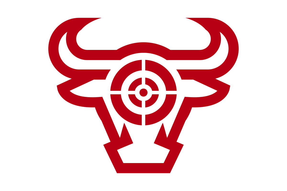 Bold Bull Logo with Target Motif for Strength Branding
